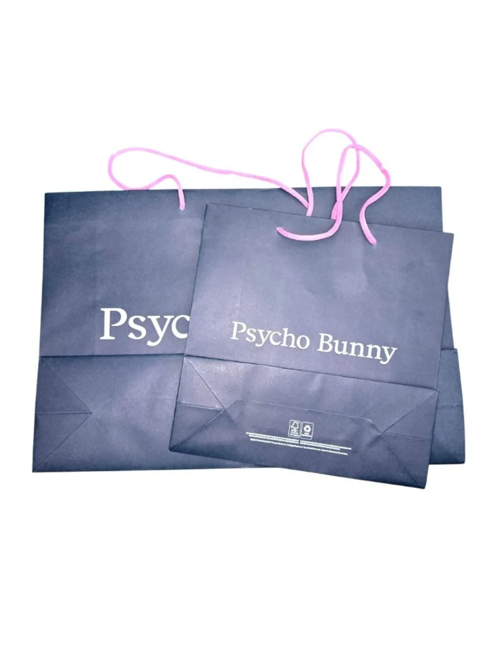 Psycho Bunny Gift Packaging Set - Bags Tissue Paper & Tags For Prop or Reuse VR9